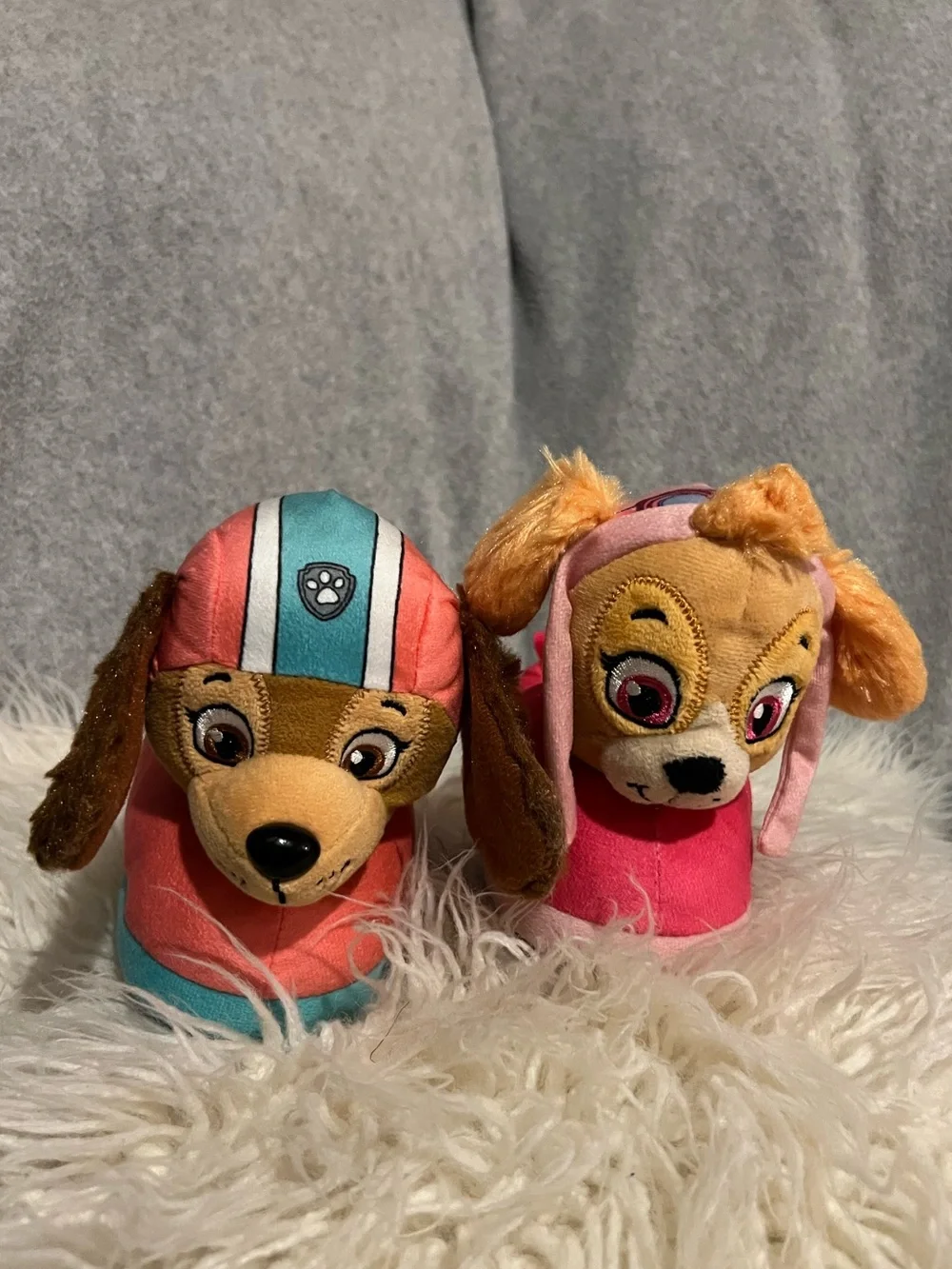 Nickelodeon PAW PATROL Slippers Toddler Girls Size 7/8 Liberty & Skye Plush 3D